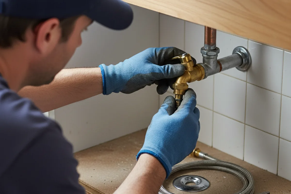 Shutoff valve and fitting work during Emergency Plumbing in Lowell